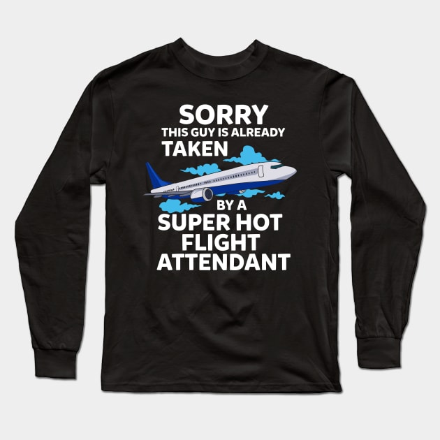 FLIGHT ATTENDANT: Hot Flight Attendant Long Sleeve T-Shirt by woormle